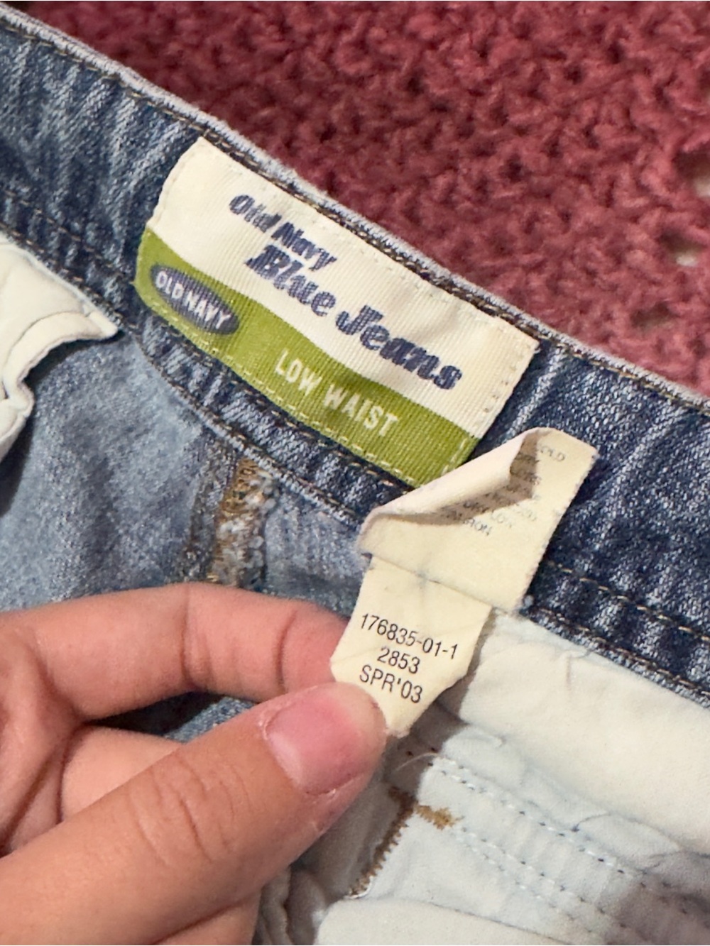 Vintage old navy Light Blue Women's Drawstring Denim Jeans - Picture 7 of 12